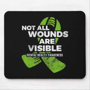 All Wounds Visible Mental Health Awareness Psychol Mouse Pad