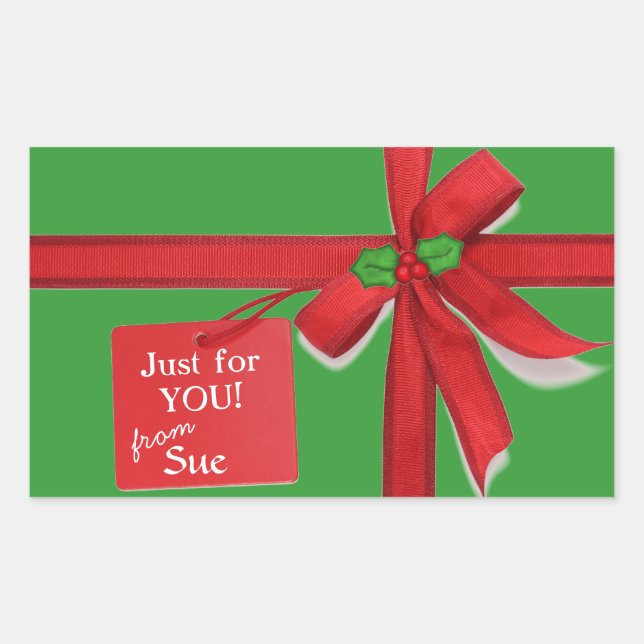 All Wrapped Up Custom Christmas Gift Tag Stickers (Front)