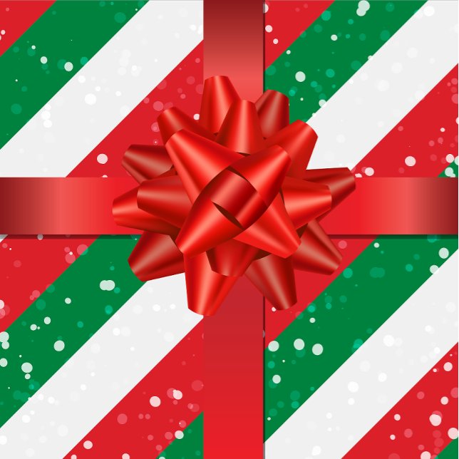 All Wrapped Up Red Bow Christmas Wrapping T-Shirt (Wrapping paper)