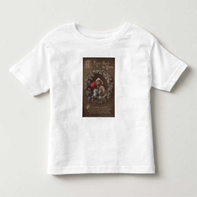 All XMAS Joys Be ThineLittle Kids Kissing Toddler T-Shirt (Front)