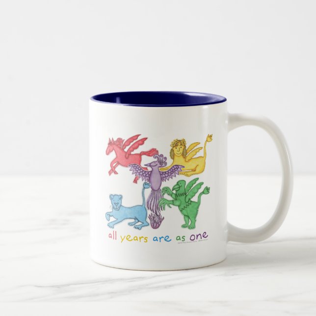 "All Years..." Two-Tone Mug (Navy Blue) (Right)