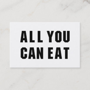 ALL YOU CAN EAT BUSINESS CARD