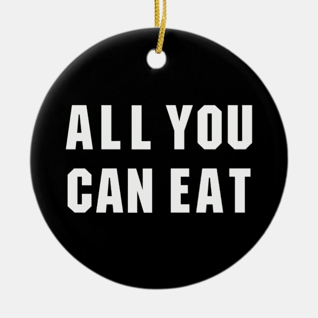ALL YOU CAN EAT CERAMIC TREE DECORATION (Front)