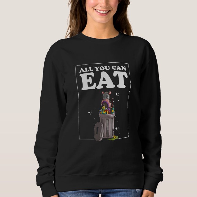 All you can eat on Wheels for Opossum and Possum Sweatshirt (Front)