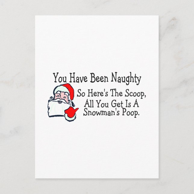 All You Get Is Snowmans Poop Holiday Postcard (Front)