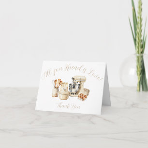 All You Knead is Love! Bridal Shower Baking Thank You Card