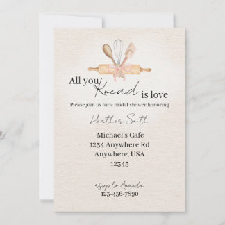 All You Knead Is Love Invitation