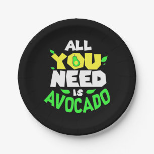 All You Need Is Avocado Paper Plate