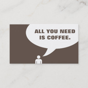 all you need is coffee punch card