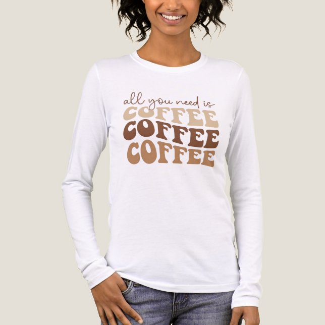 All you need is coffee. Tri-Blend shirt (Front)