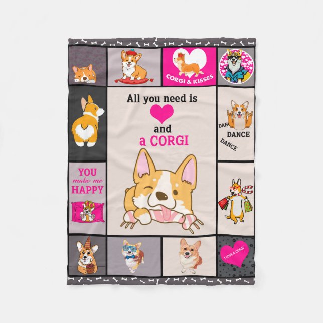 All You Need  Is Corgi Blanket (Front)