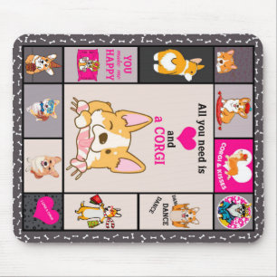 All You Need  Is Corgi Blanket Mouse Pad