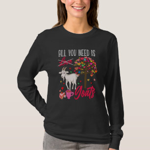 All You Need Is Goats Valentine's Day Hearts Farme T-Shirt