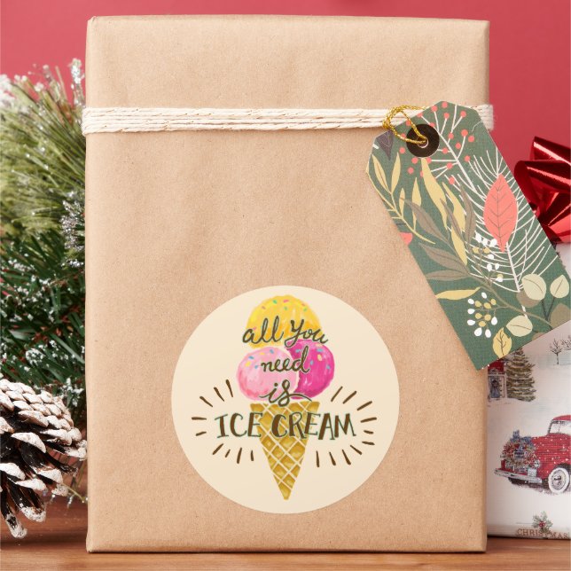All You Need Is Ice Cream – Sweet Summer Sticker (Holiday)