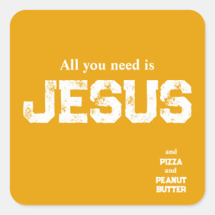 All You Need is Jesus Sticker (funny)