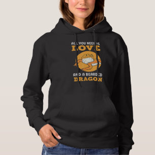 All You Need Is Love And A Bearded Dragon Reptile Hoodie