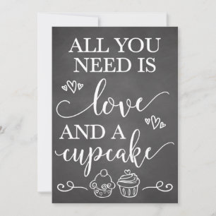 All You Need Is Love and A Cupcake Wedding Sign