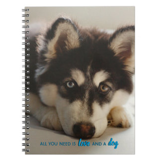 All you need is love and a dog 8.5x5.5 Husky Notebook