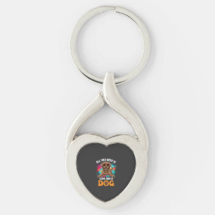 All You Need Is Love and a Dog Graphic Key Ring
