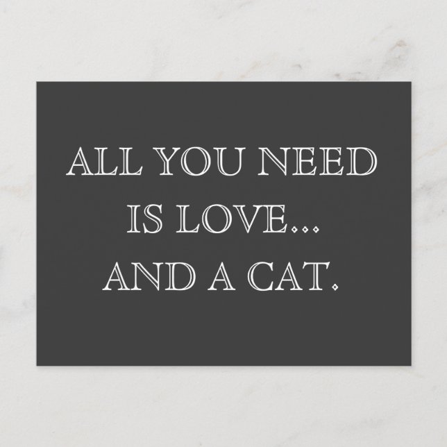 All you need is love...and a dog - postcard (Front)