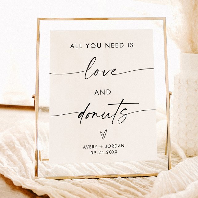 All You Need Is Love and Doughnuts Wedding Sign (Creator Uploaded)