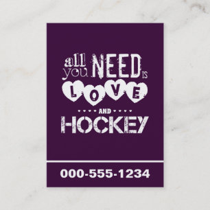 All You Need is Love and Hockey Business Card