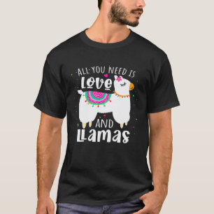 All You Need is Love and Llamas cute alpaca lover T-Shirt