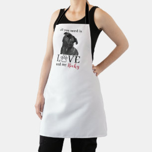 All You Need Is Love and My Dog – Custom Pet Name  Apron