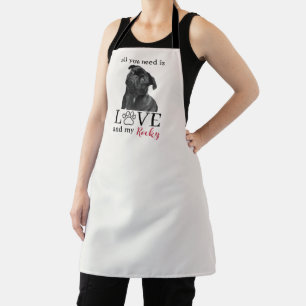 All You Need Is Love and My Dog – Custom Pet Name Apron