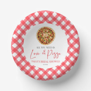 All You Need Is Love and Pizza Bridal Shower Paper Plate