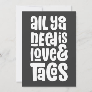 All You Need Is Love and Tacos Invitation