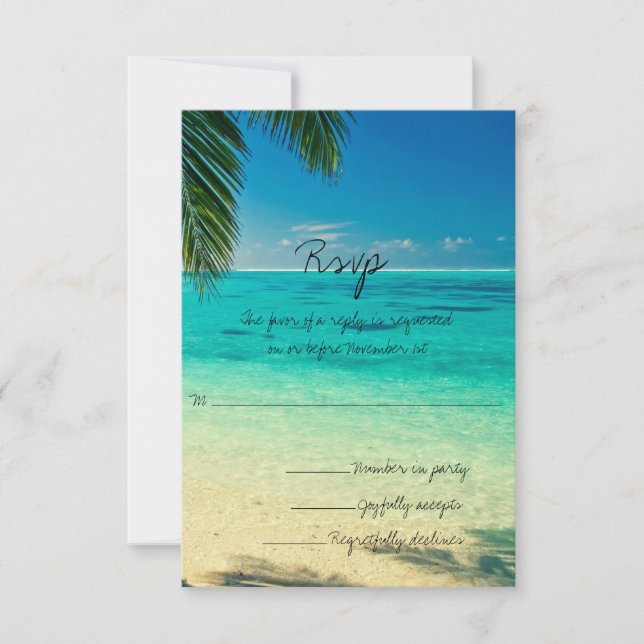 All You Need Is Love and The Beach Wedding RSVP (Front)