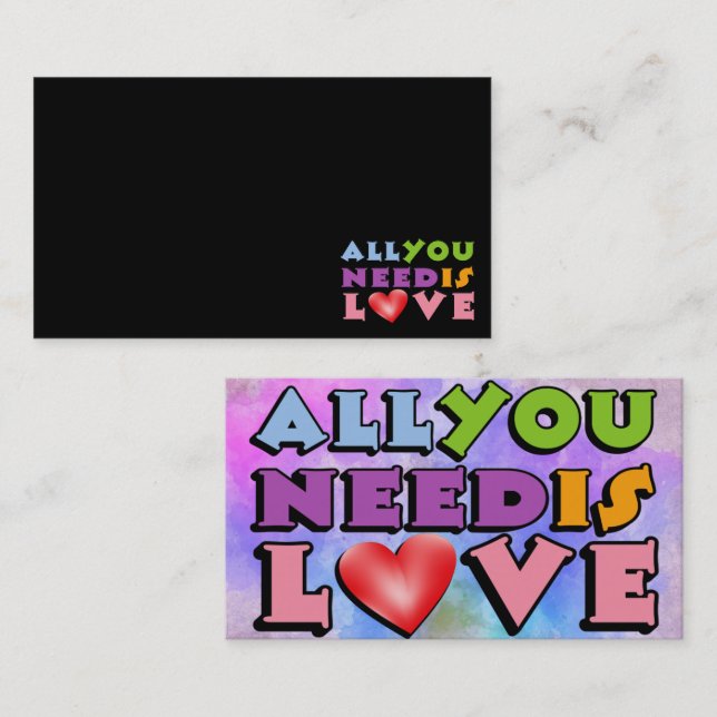 All You Need Is Love Business Card (Front/Back)