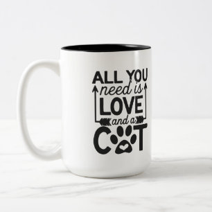 All You Need Is Love - Cat Coffee Mug