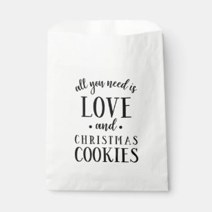 ALL YOU NEED IS LOVE & Christmas Cookies Script Favour Bags
