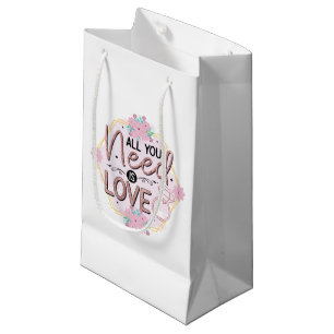 All you need is love engagement party small gift bag