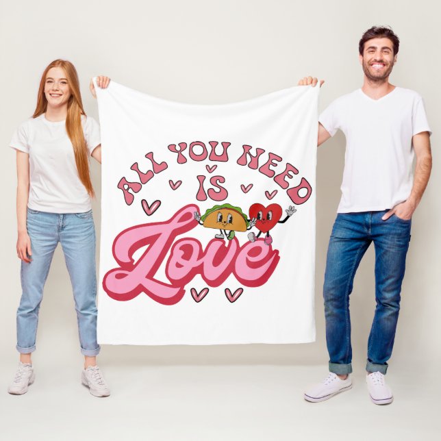 All you need is Love Fleece Blanket (In Situ)