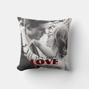 All you need is Love Forever Couple Heart Photo Cushion