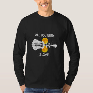 All You Need Is Love Guitar Lake Shadow  T-Shirt