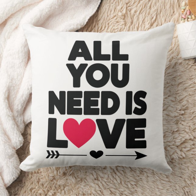 All You Need Is Love – Heartwarming Decorative Cushion (Blanket)
