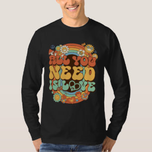 All You Need Is Love Hippie Costume Daisy Groovy R T-Shirt