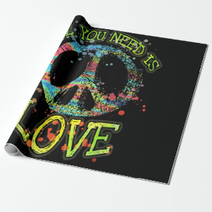 All You Need Is Love Hippie Wrapping Paper