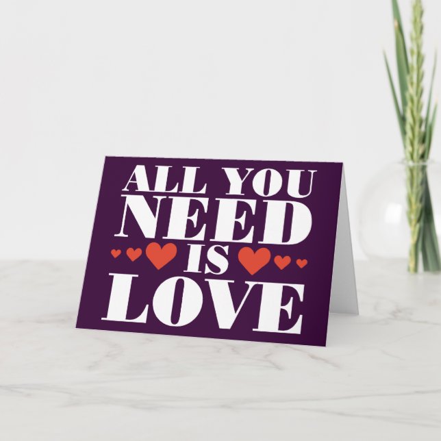 All You Need is Love Holiday Card (Front)