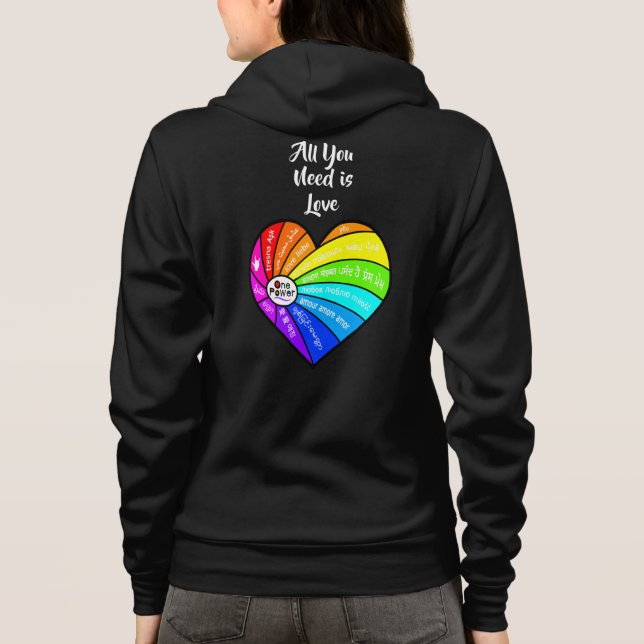 All You Need is Love Hoodie (Back)