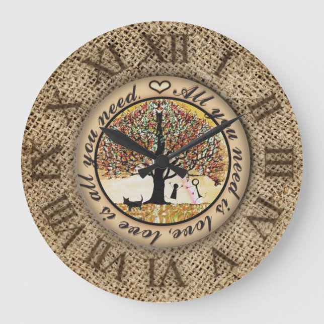 All You Need is Love Large Clock (Front)