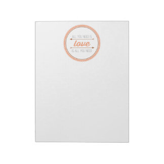 All you need is love | mango and copper notepad