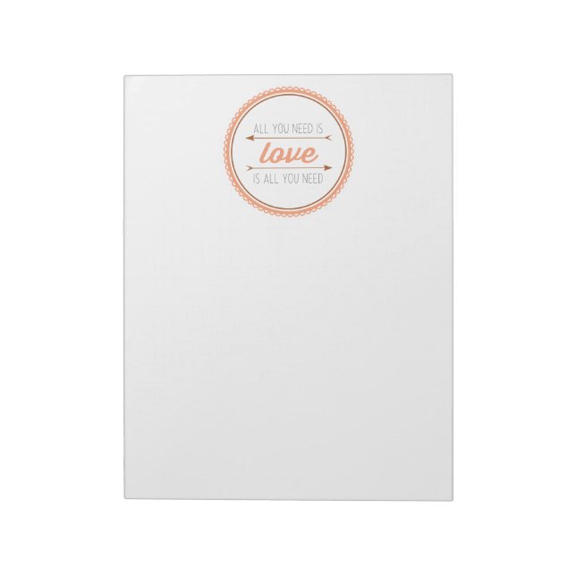 All you need is love | mango and copper notepad (Rotated)