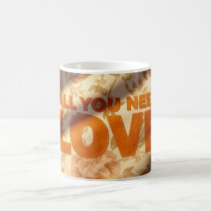 All You Need Is Love Mug Vintage Floral Valentin