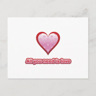 All You Need is Love Postcard