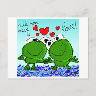 'all you need is love' postcard